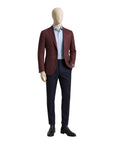 Burgundy Jersey Blazer - Loro Piana Silk Air