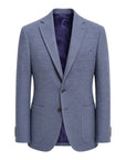 Blue Steel Herringbone Jersey Blazer - Loro Piana Wool Attitude