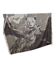 Pure Cashmere Throw -Taupe/Grey Leopard BLANKETS