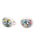 Oval Murano Glass Cufflinks - Multi Colour Cufflinks