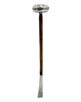 Wine Cask Long Handled Brass Shoehorn - Silver/Chestnut SHOEHORN