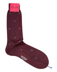 Wool & Nylon Socks with Arrow Design SocksBurgundy