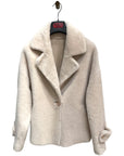 Angora & Merino Shearling Blazer - Wheat WOMEN COATS42