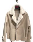 Angora & Merino Shearling Blazer - Wheat WOMEN COATS42