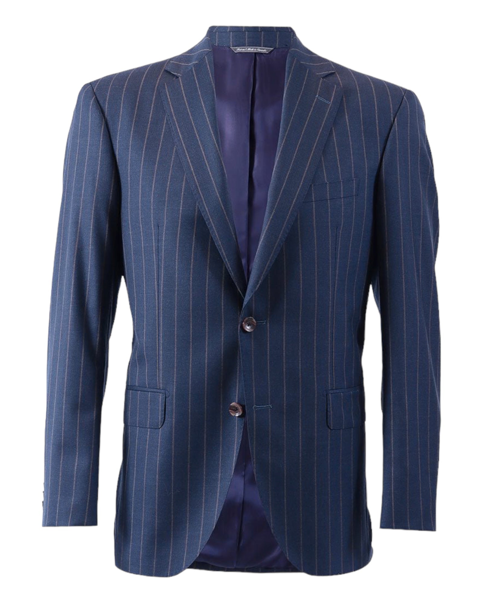 Chalk Stripe Suit - Blue, Taupe SUITS40R