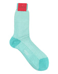 Extra-fine Houndstooth Cotton Socks SocksTurquoise