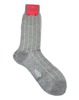 Extra-fine Shadow Striped Cotton Dress Socks SocksGrey