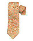 Floral Print 7F Silk Tie - Taupe/Red TIES & BOWTIES