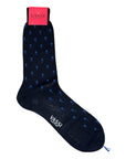 Ghost Pattern Cotton Dress Socks SocksNavy