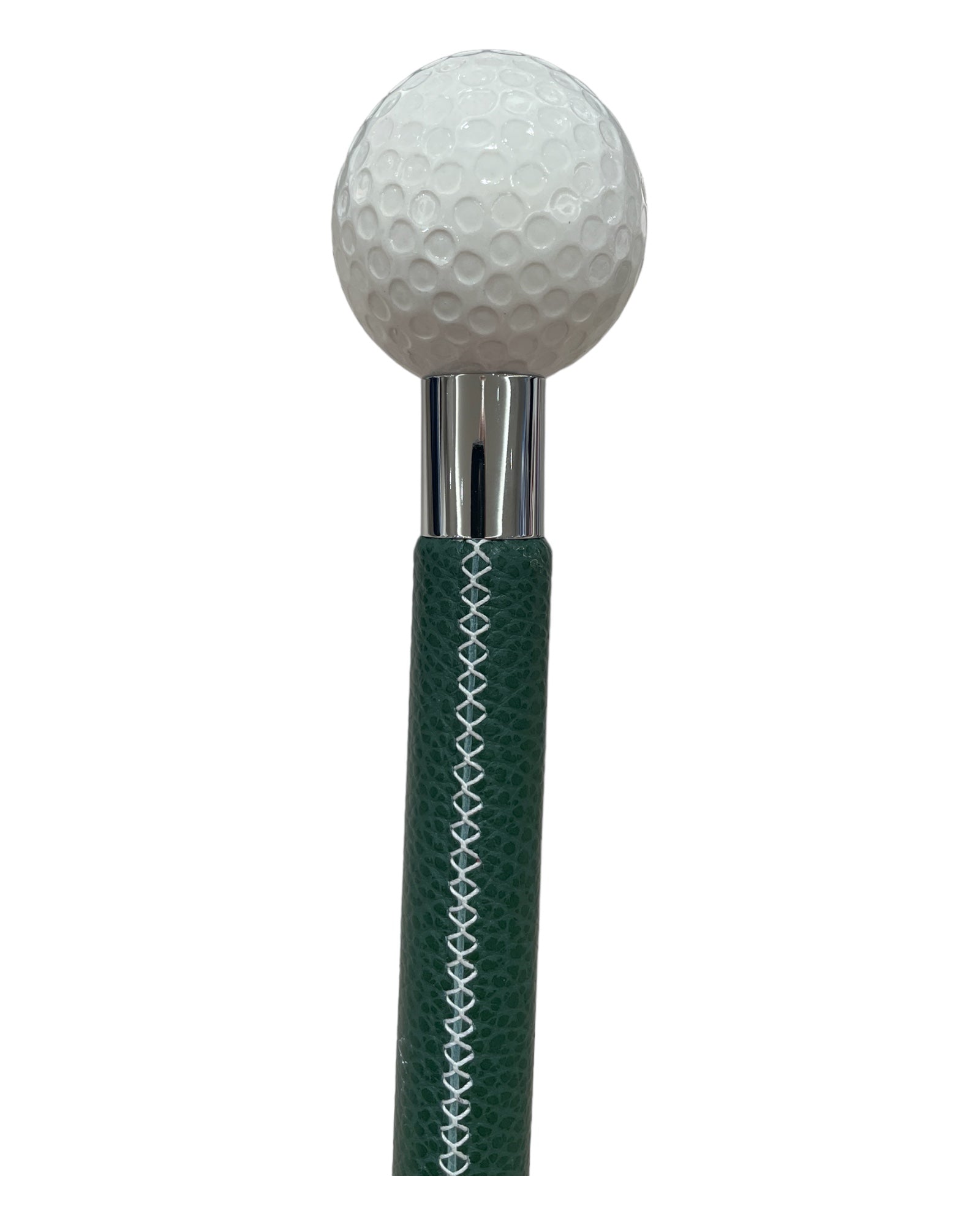 Golf Ball Long Shoehorn - Green Leather Shaft SHOEHORN