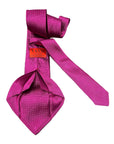 Jacquard Seven-Fold Silk Ties - Solid Colours TIESMagenta