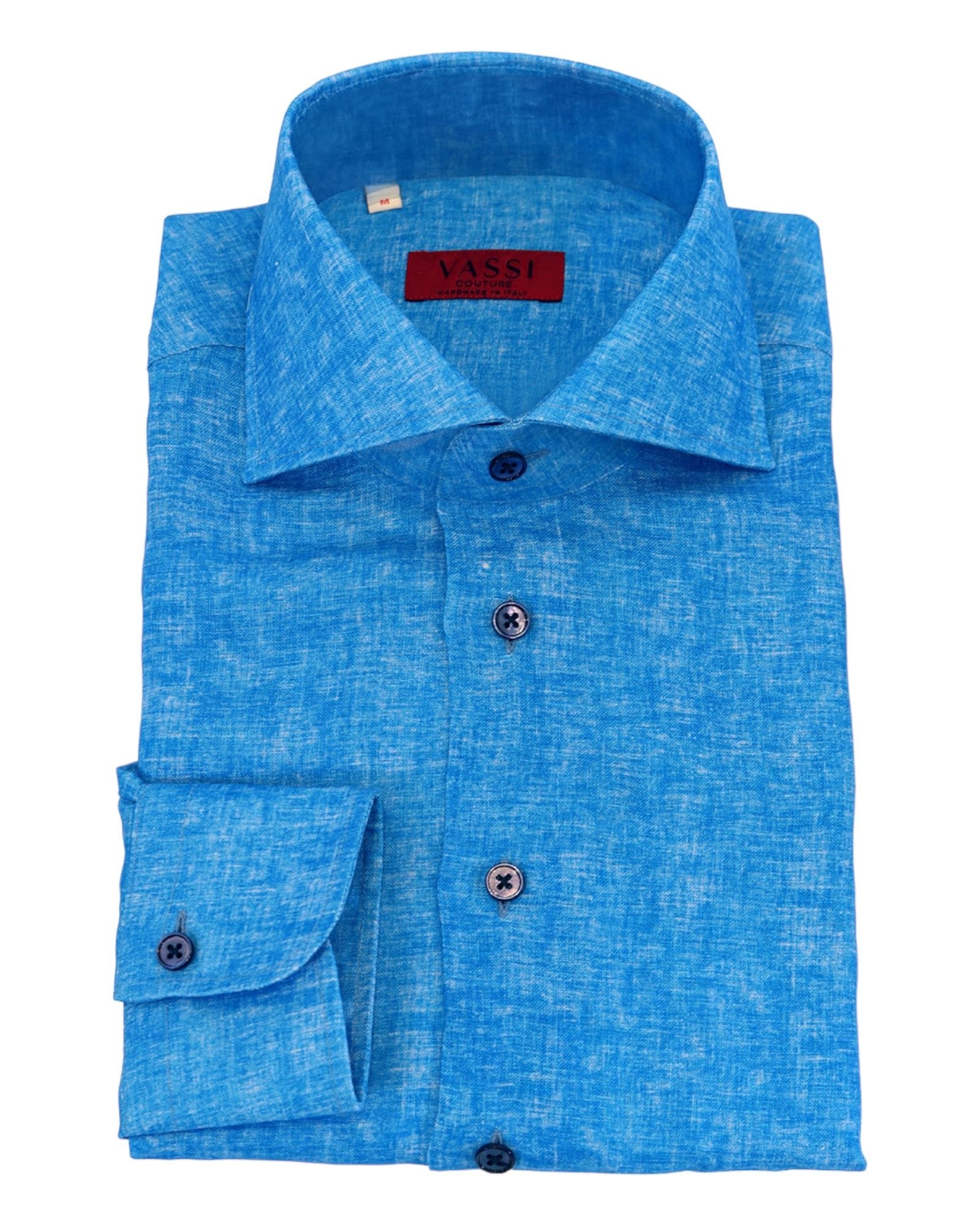 Linen Sport Shirt - Bight Blue SPORT SHIRTSM