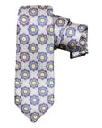 Medallion Jacquard Seven-Fold Silk Ties 1 TIESPurple