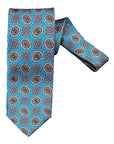 Medallion Pattern Seven-Fold Silk Ties 1 TIESTeal