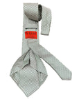 Miniature Geometric Woven Seven-Fold Silk Ties TIESGreen