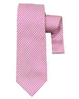 Miniature Geometric Woven Seven-Fold Silk Ties TIESFuchsia
