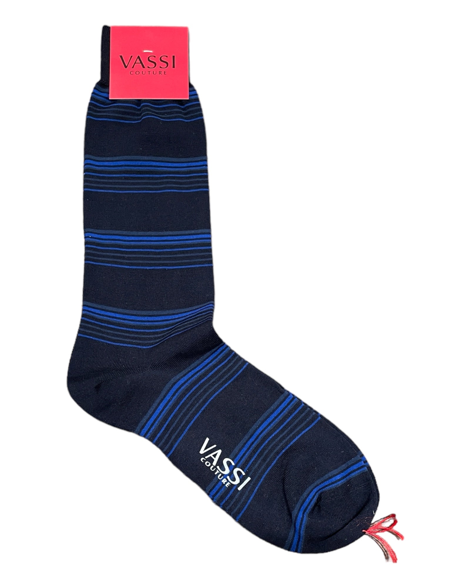 Navy with Blue Horizontal Stripes Socks