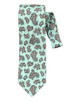 Paisley Seven-Fold Silk Ties 2 TIESSea-foam Green