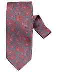 Paisley Seven-Fold woven Silk Ties 1 TIESRed