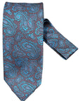 Paisley Seven-Fold woven Silk Ties 1 TIESBlue