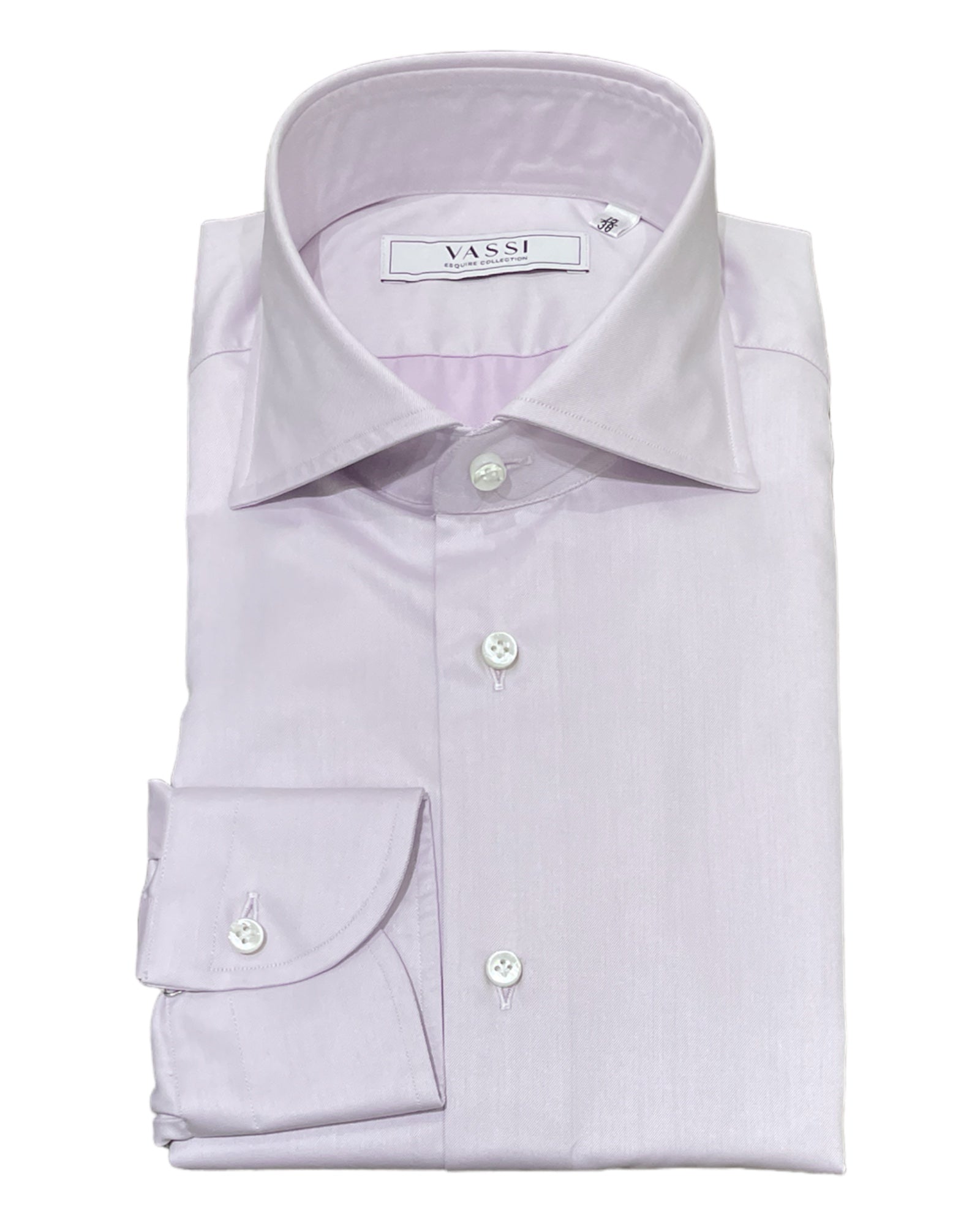 Pure Cotton Solid Dress Shirt - Lavender DRESS SHIRTS38 EU