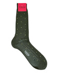 Ribbed Cotton Dress Socks SocksGreen
