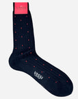 Ribbed Cotton Dress Socks SocksNavy