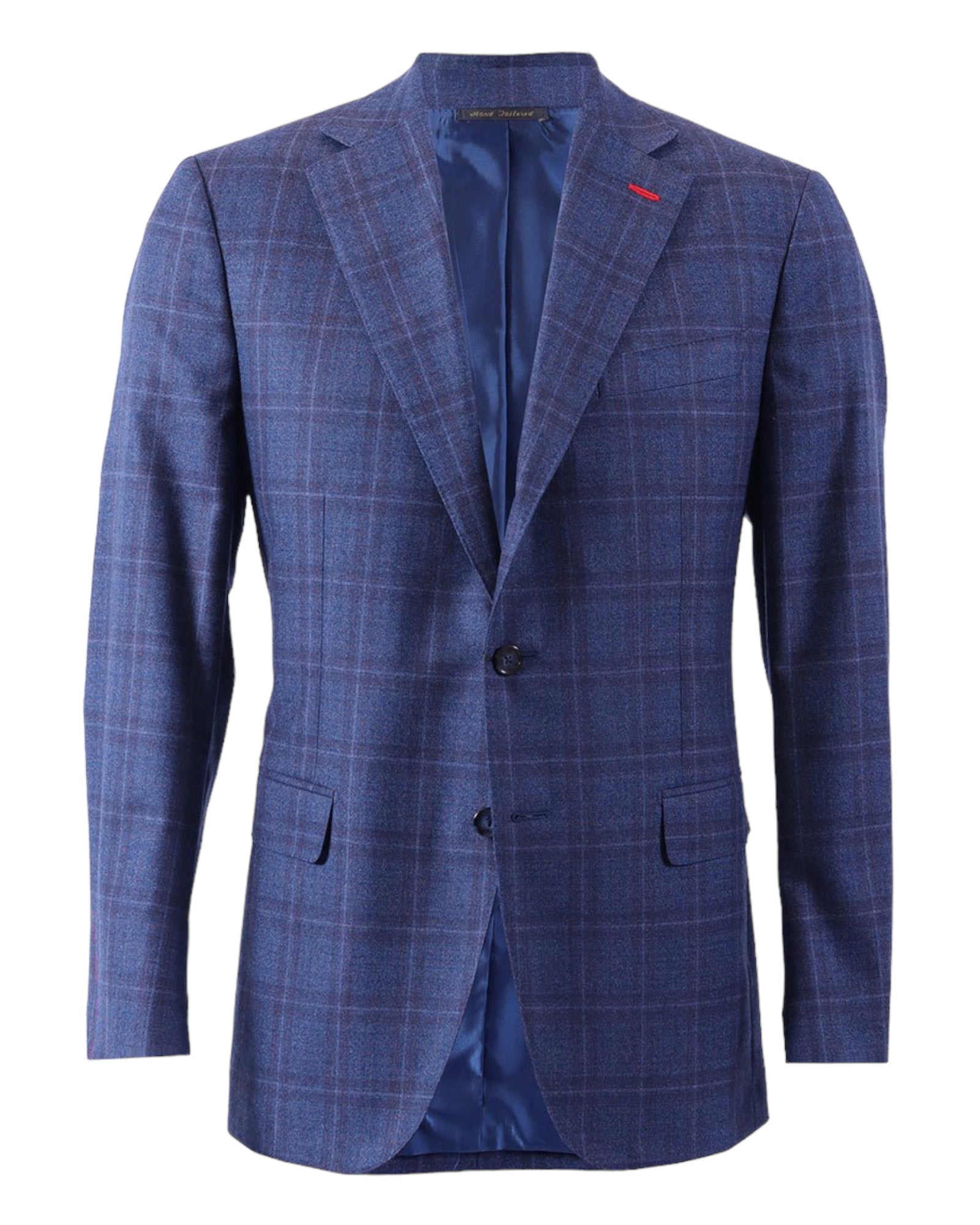 Sartorial Blue Suit with Fine Orange Check SUITS50R