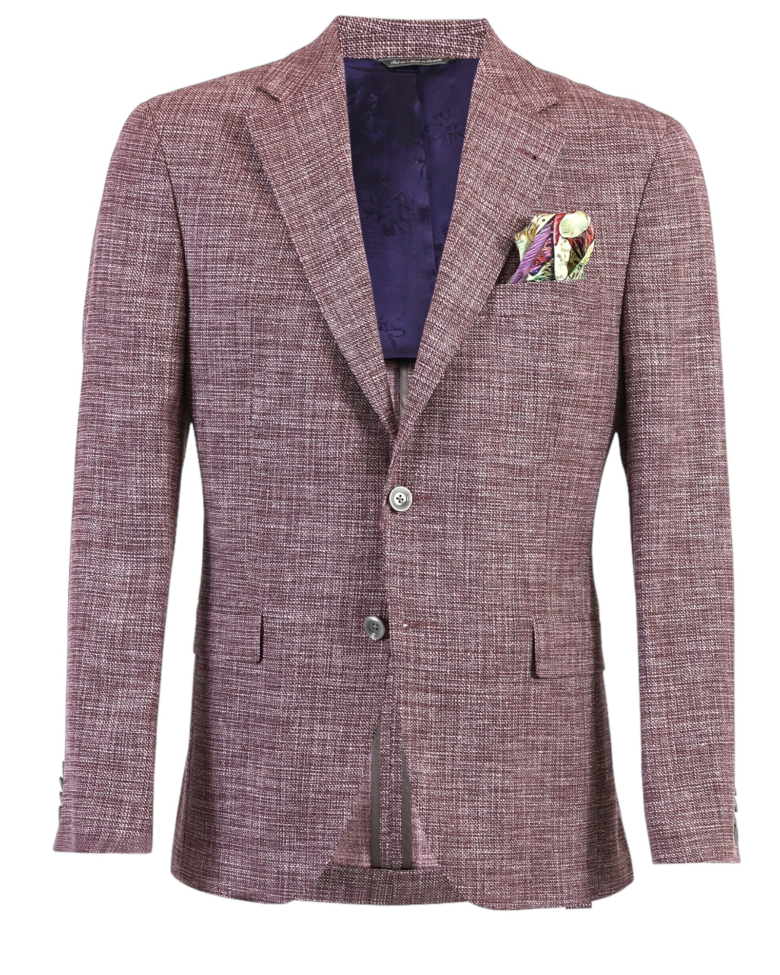 SOLID WOOL, SILK AND COTTON BLAZER IN LILAC JACKETS42S