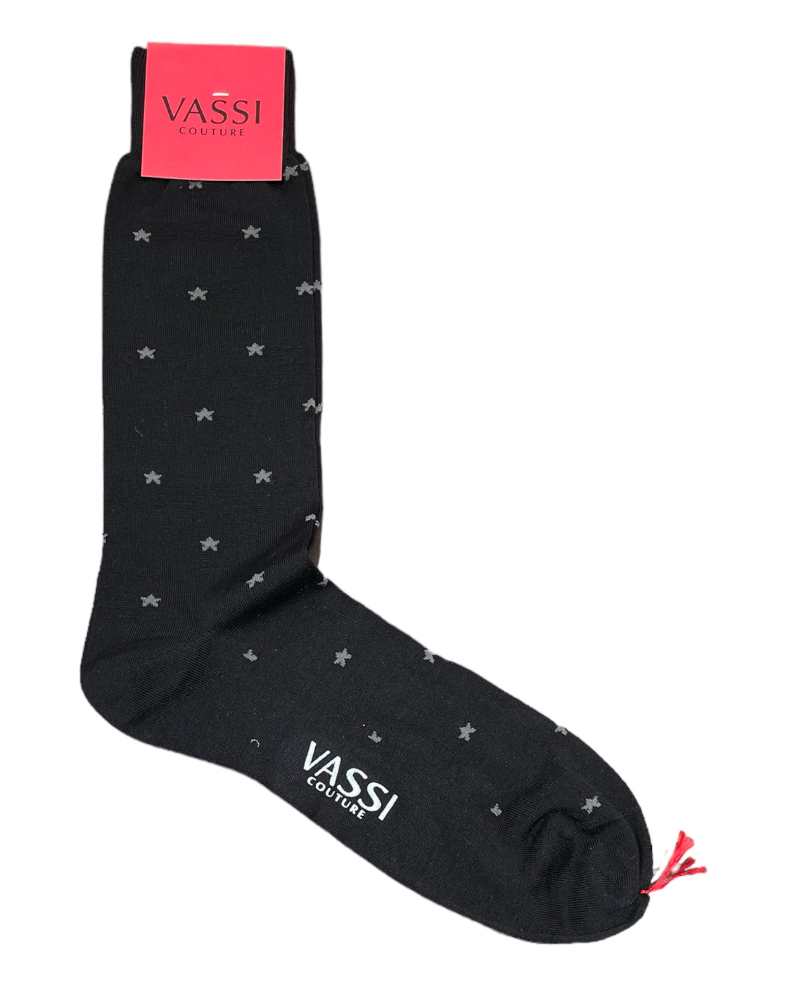 Star Printed Comfort Socks - Black_Grey Socks