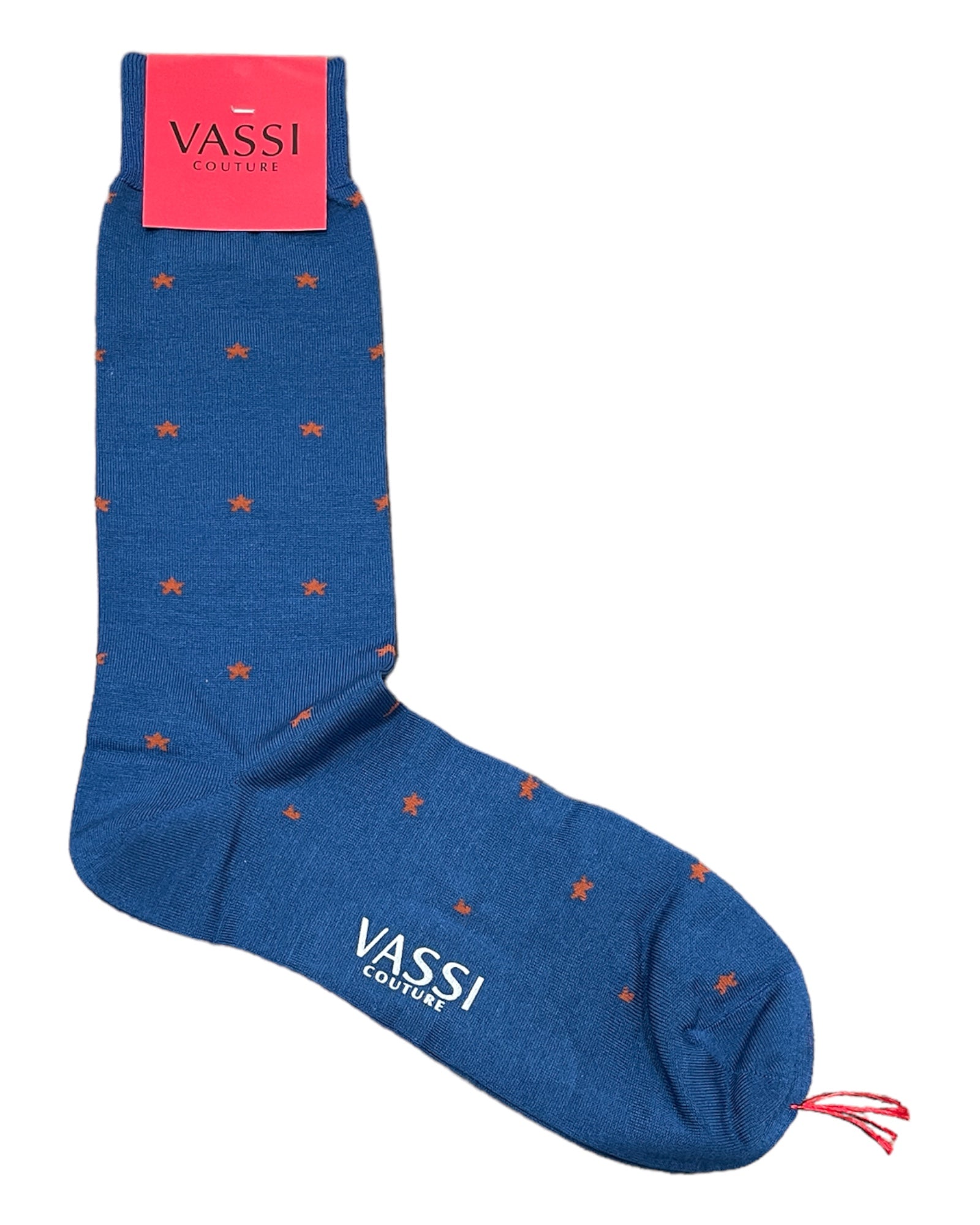 Star Printed Comfort Socks - Cobalt_Brick Socks