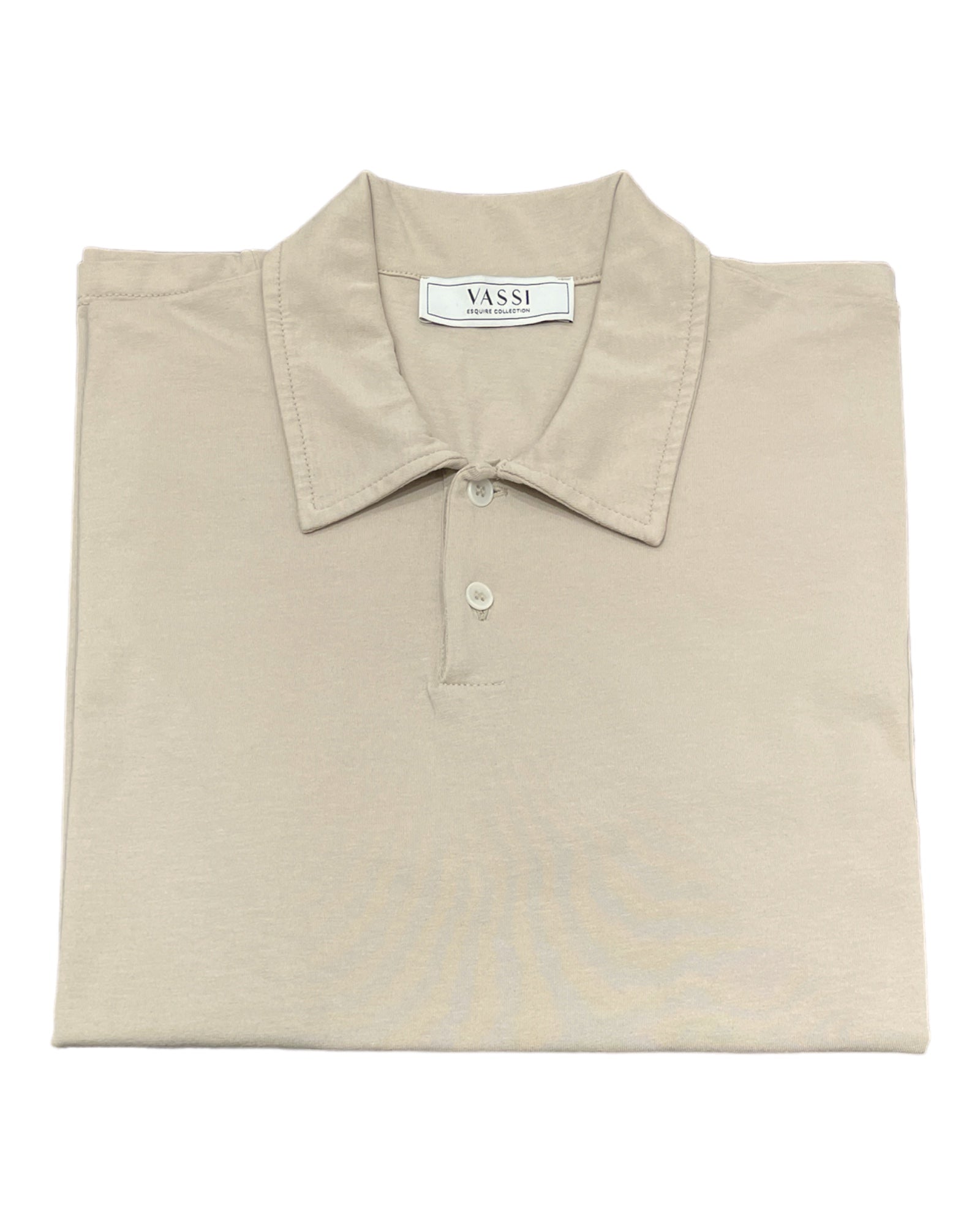 Stretch Cotton Polo T-Shirt - Beige SWEATERSM