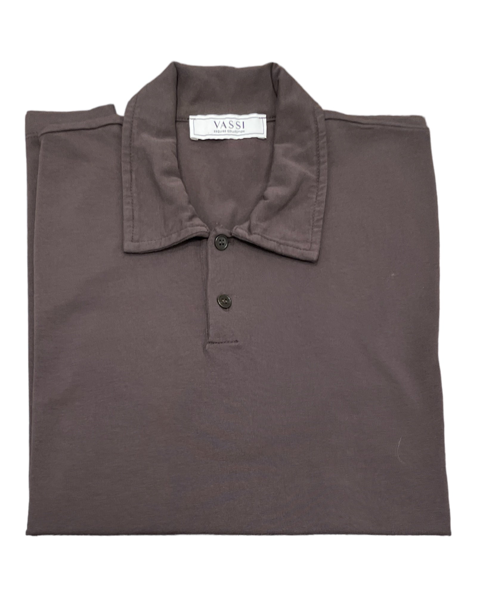 Stretch Cotton Polo T-Shirt - Cacao SWEATERSM