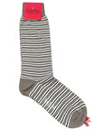 Striped Pattern Stretch Cotton Socks SocksGrey