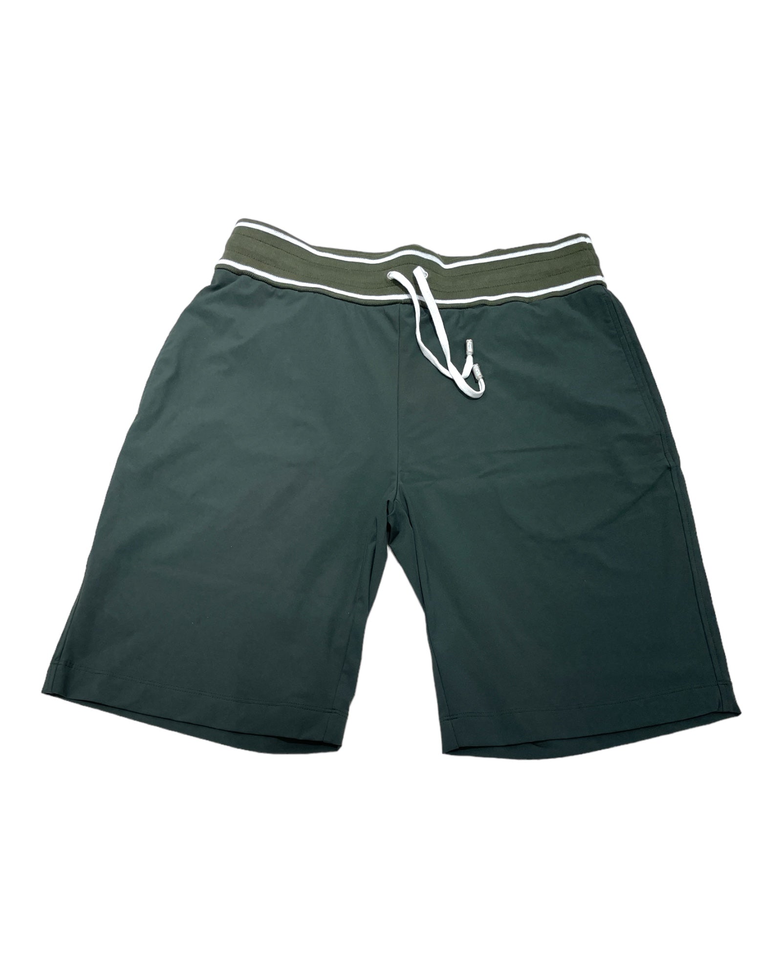 VASSI Luxury Jersey Shorts - Army Green CASUAL PANTSM