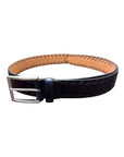 Airbrushed Hand-Dyed leather Belt with Hand Stitching - Blue BELTS46