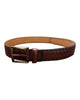 Airbrushed Hand-Dyed leather Belt with Hand Stitching - Brown BELTS46