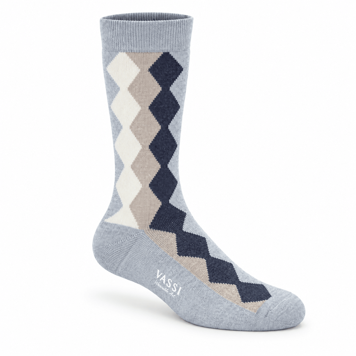 Argyle Merino Wool Socks SocksGrey/Blue