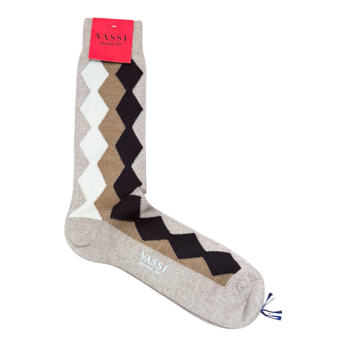 Argyle Merino Wool Socks SocksSand/Brown