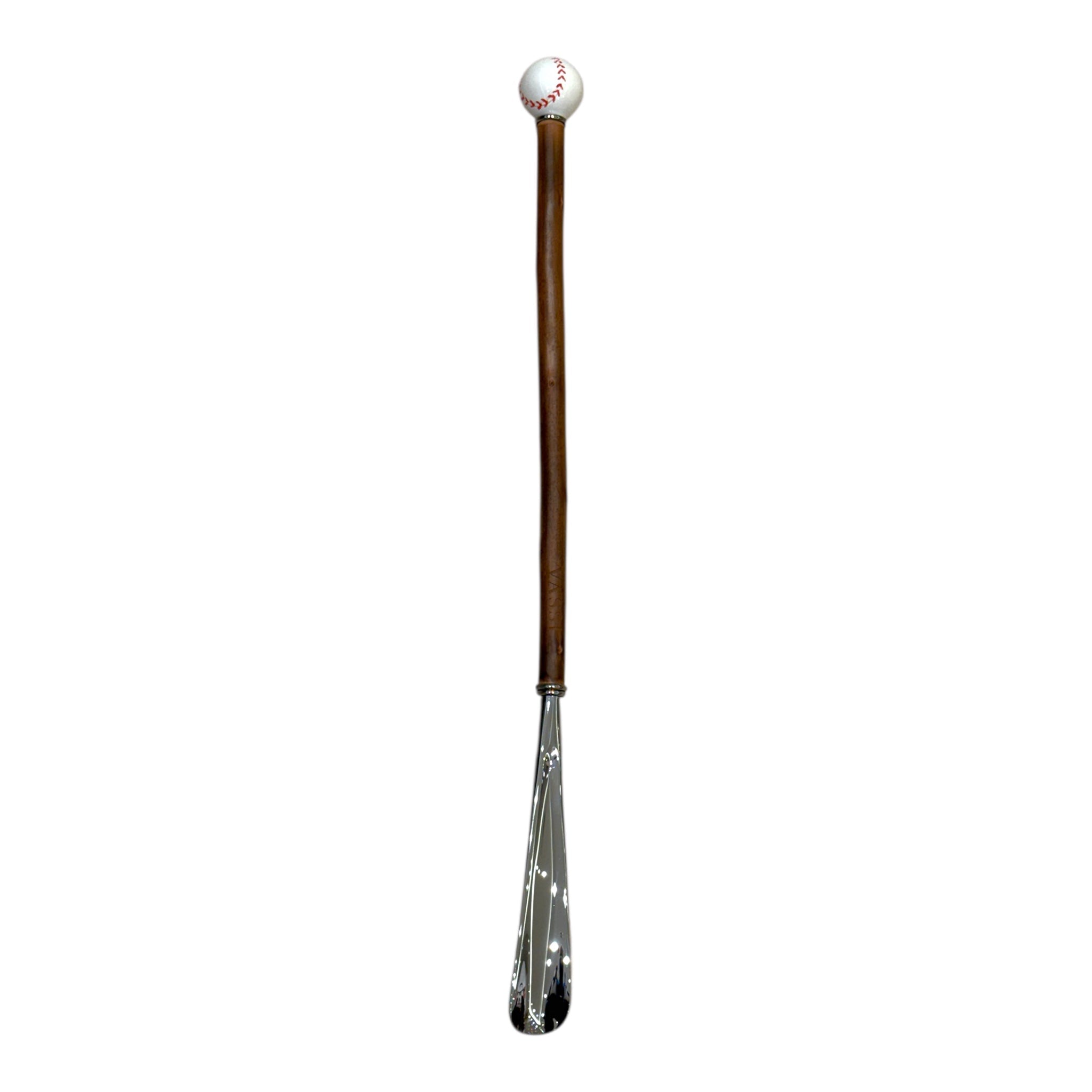 Baseball Long Shoehorn - Chestnut/Silver Spoon SHOEHORN