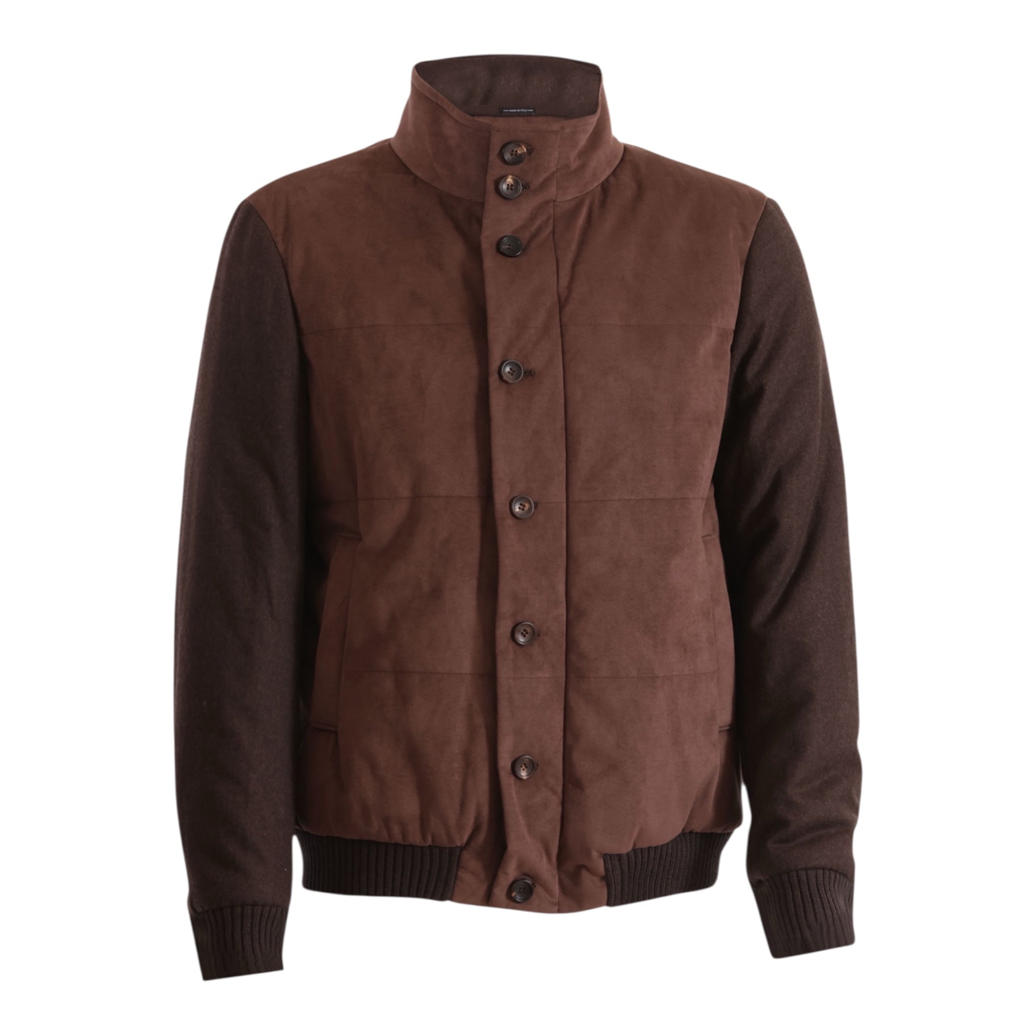 Brown Quilted Bomber Jacket OUTERWEAR50 EU