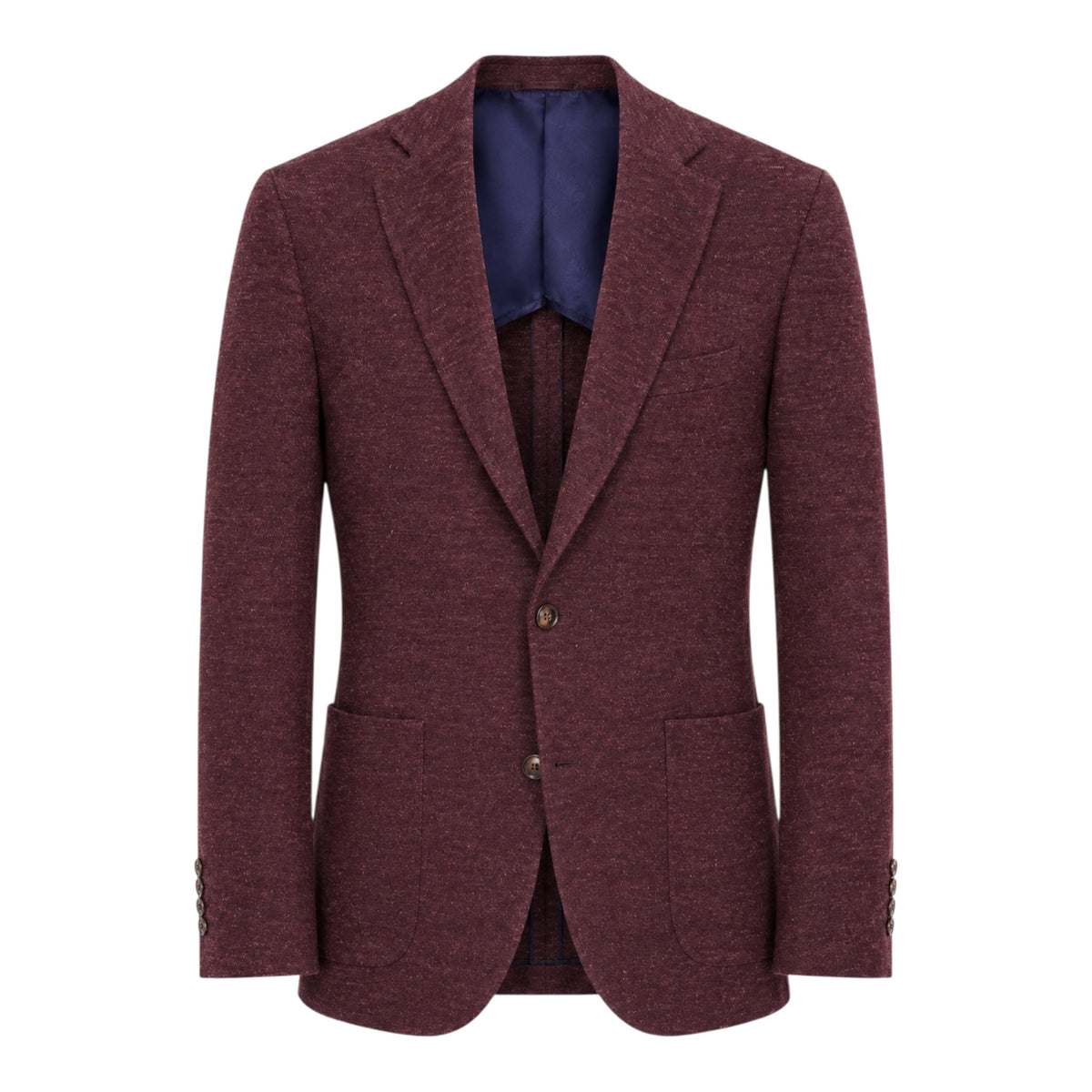 Burgundy Jersey Blazer - Loro Piana Silk Air JACKETS40R