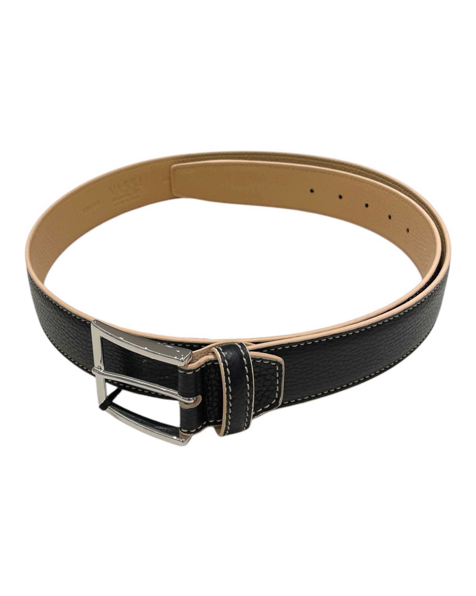 Calf Bull + Bull - Black/Champagne BELTS46