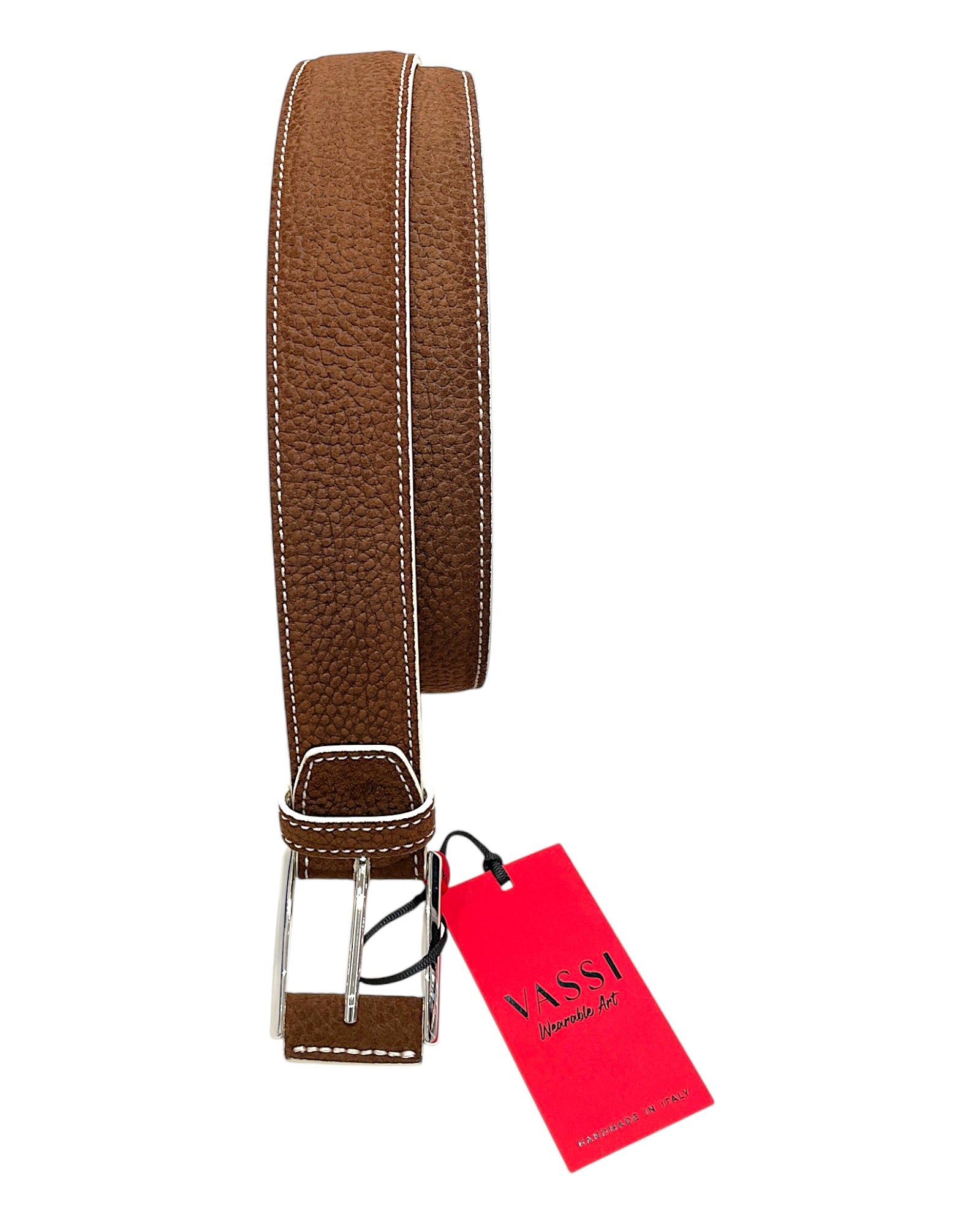 Calf Regent + Bull Leather Belt - Cappuccino BELTS46