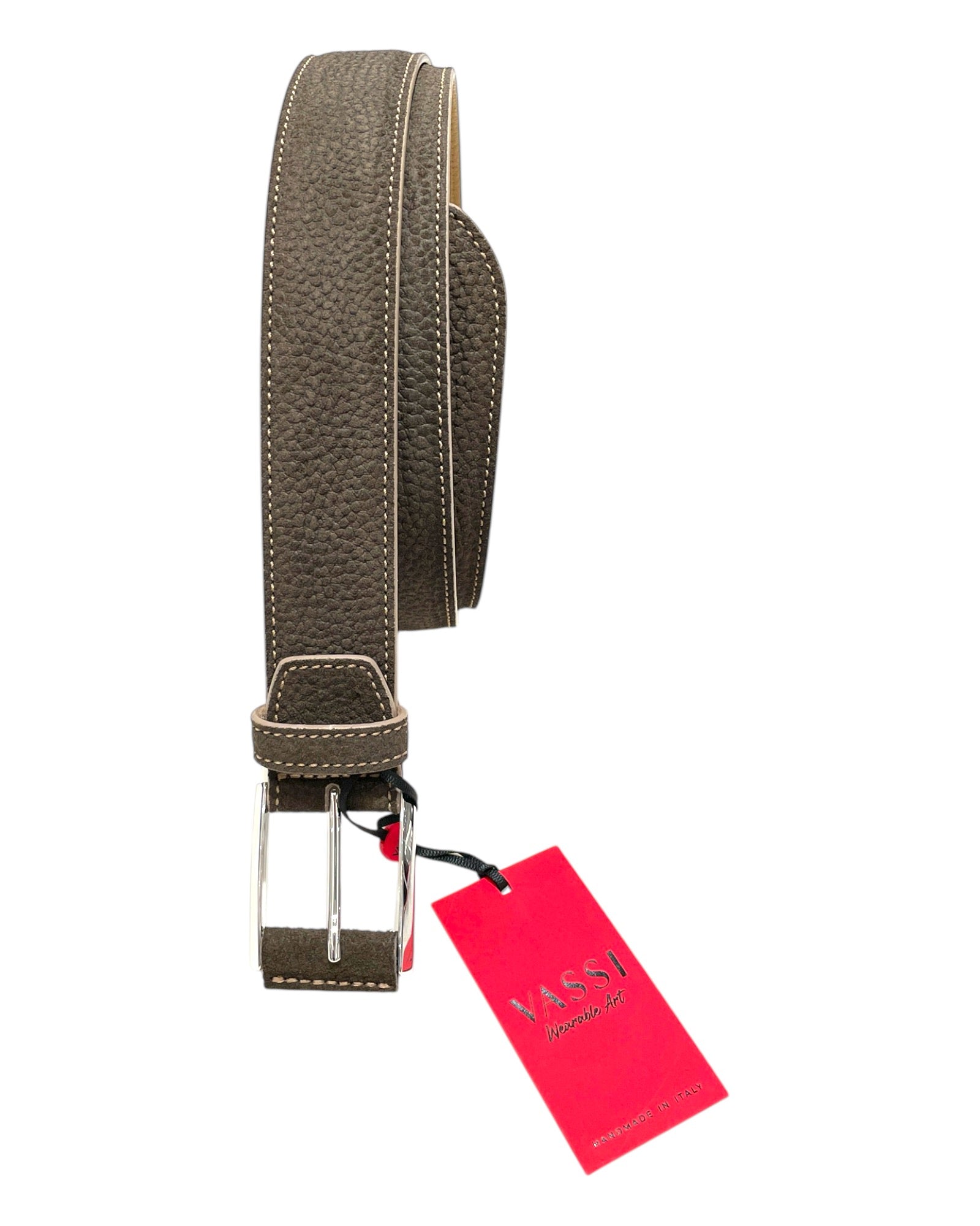 Calf Regent + Bull Leather Belt - Taupe BELTS46