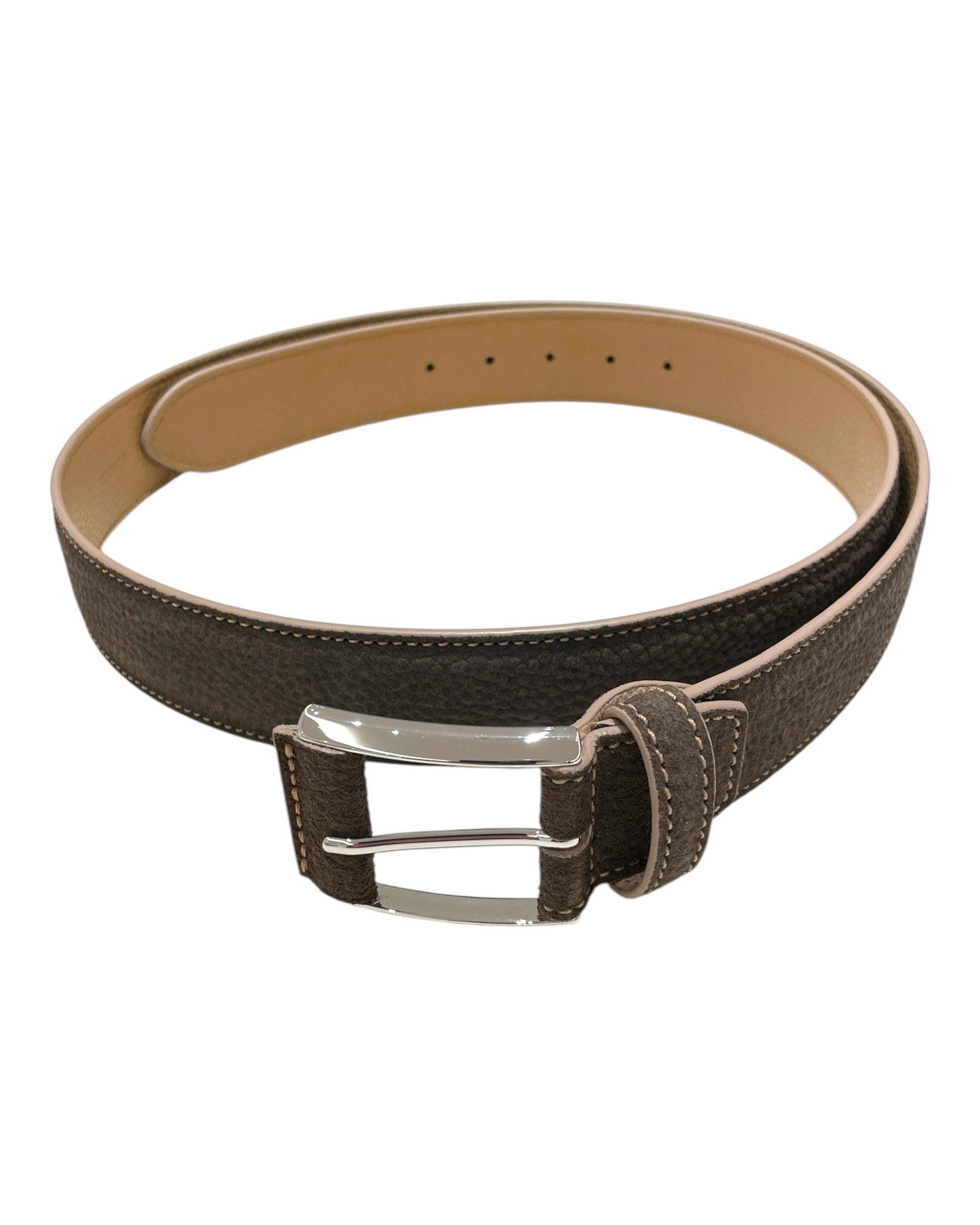 Calf Regent + Bull Leather Belt - Taupe BELTS46