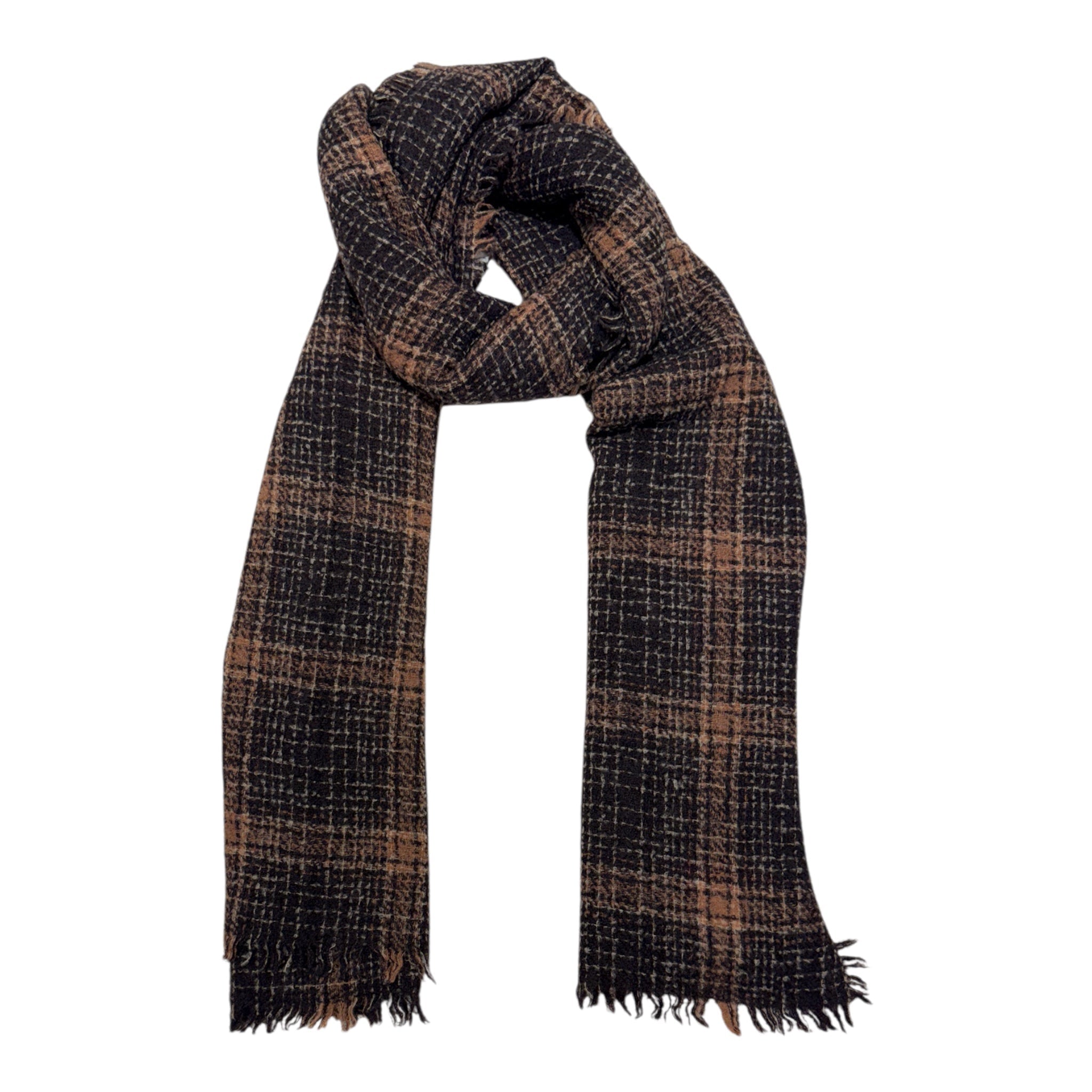 Cashmere & Wool Scarf With Geometric Pattern SCARVES
