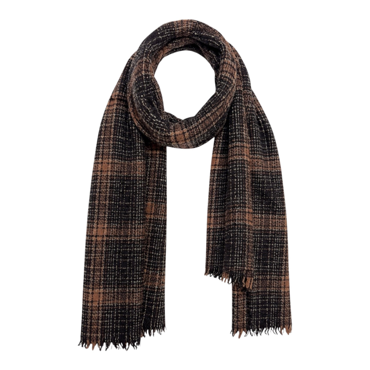 Cashmere & Wool Scarf With Geometric Pattern SCARVES