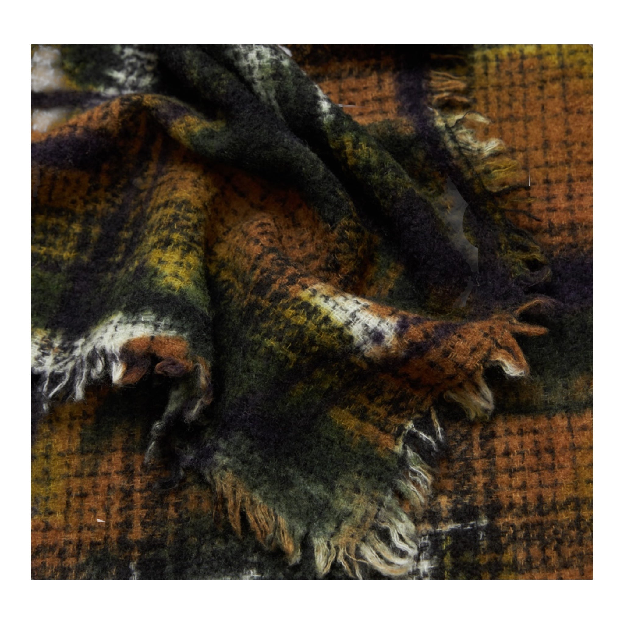 Cashmere & Wool Scarf With Hand Painted Effect SCARVES