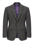 Charcoal Grey Suit with Brown Pinstripes - Super 120's SUITS40R